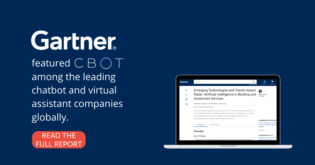 Gartner, CBOT’u Dünyanın Önde Gelen Chatbot ve Sanal Asistan Şirketleri Arasında Gösterdi