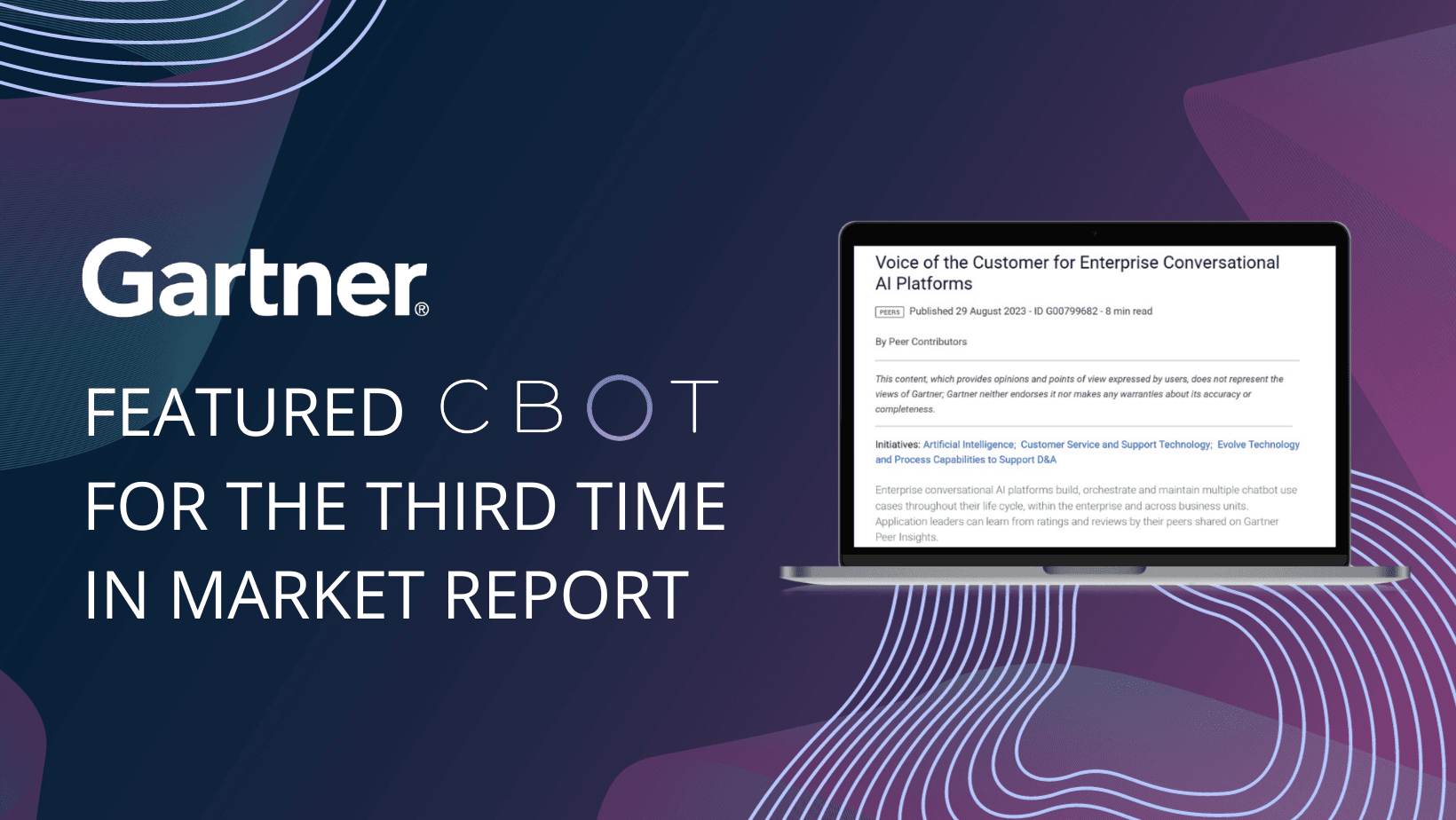Gartner, for the third time, featured CBOT among the leading enterprise voice AI platforms globally