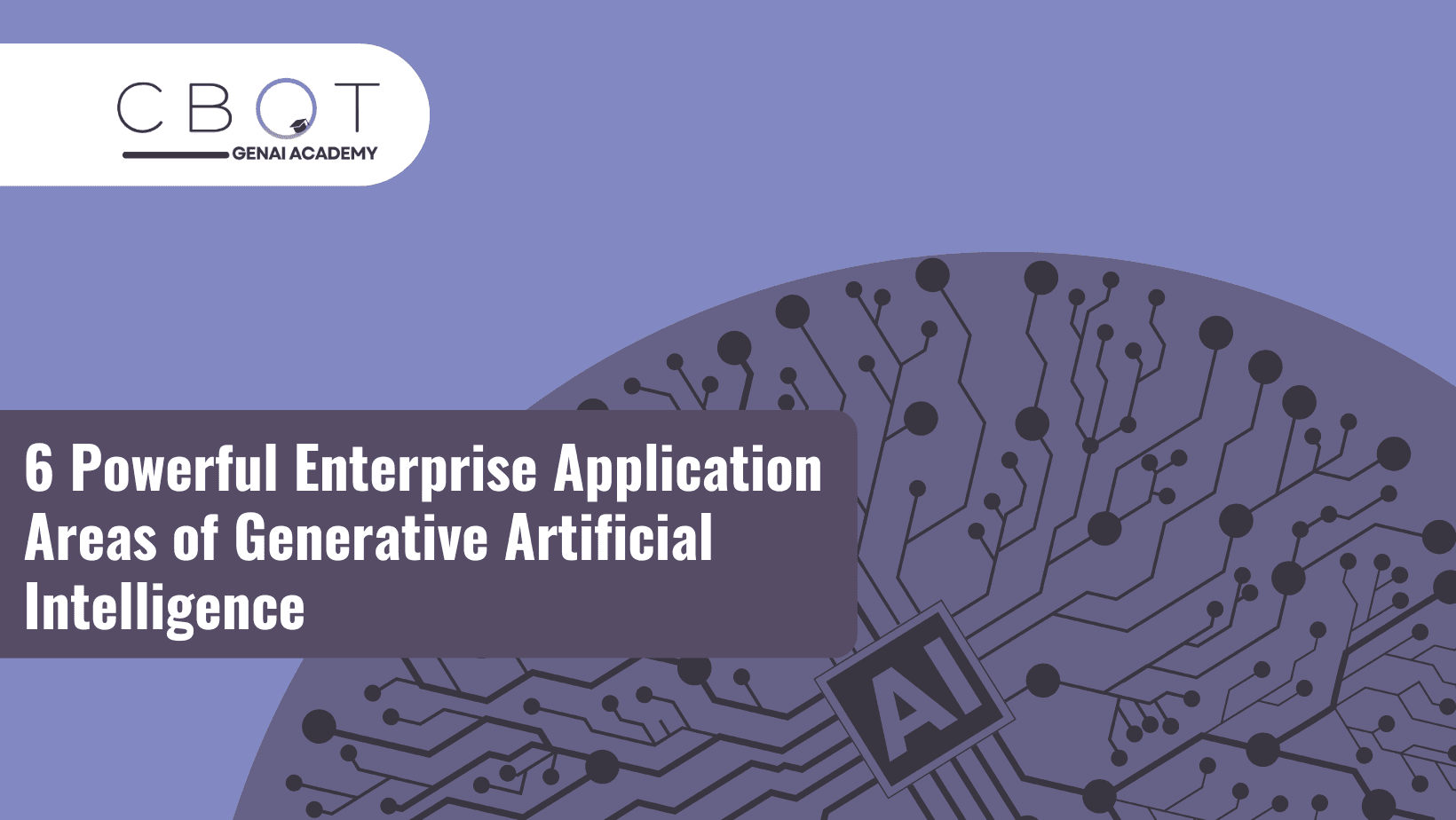 Six Powerful Enterprise Application Areas of Generative Artificial Intelligence
