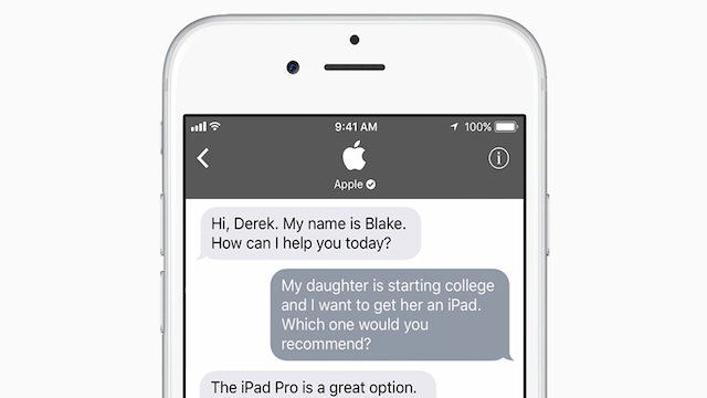 Apple business chat
